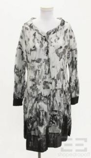 Marni Grey Black Watercolor Cotton Shirt Dress Size 40