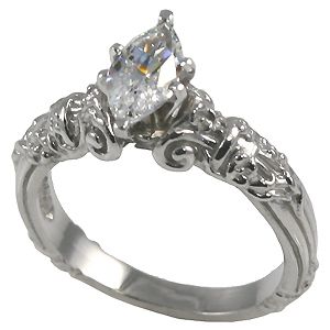 00 carat antique carved marquise diamond solitaire ring d vvs