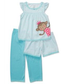 Carters Baby Pajamas, Baby Girls 3 Piece Pajama Set   Kids