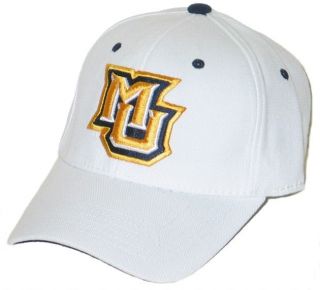 Marquette Golden Eagles MU White Flex Fit Fitted Hat Cap M L New