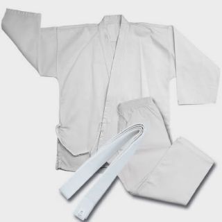 White Karate Suit Martial Arts Uniforms Free Belt