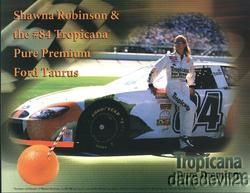2001 Shawna Robinson Tropicana Ford NASCAR Postcard