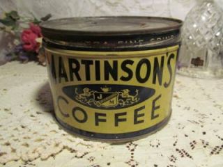 Early Martinsons Coffee Tin Can with Lid