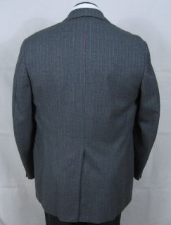 Freeman Son Vtg Wool Flannel Pinstripe Suit 44L