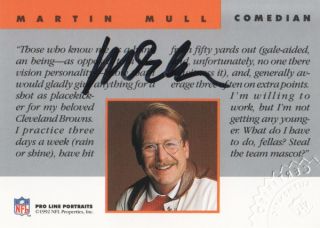 Pro Line Portraits Team NFL Autograph Martin Mull Auto Comedian