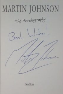 World Cup Winning CaptN Martin Johnson Signed Autograph Book
