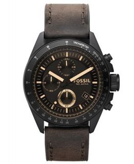 Fossil Watch, Mens Chronograph Decker Brown Leather Strap 44mm CH2804