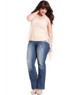 Hydraulic Plus Size Jeans, Lola Flare Leg, Dark Wash   Plus Size Jeans