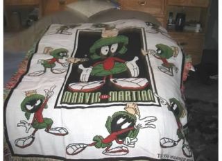 Marvin The Martian Throw Blanket 46 x 60 Perfect Condition