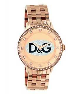 Watch, Rose Gold Ion Plated Stainless Steel Bracelet 46mm DW0847