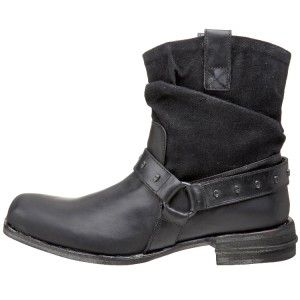 Mark Nason Lounge Shots Black Leather Mens Boots US Size 8
