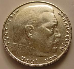 Germany 1938 A 2 Reichs Mark Silver Deutsches Reich Coin
