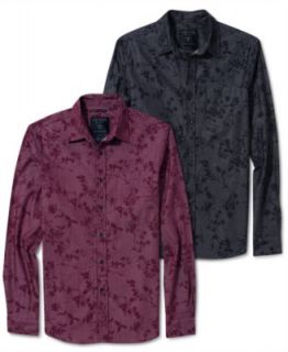 Rocawear Long Sleeve Shirt, Jimi Hendrix Paisley   Mens Casual Shirts