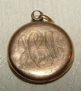 Masonic Mason Goldtone Locket w H Co 1910 Engraved
