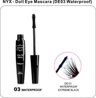 NYX Cosmetic Doll Eye Mascara DE03 Waterproof Extreme Black Brand New