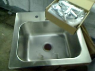Masco Bath 103030 All In One Stainless Steel Utility Sink w/ Cherry