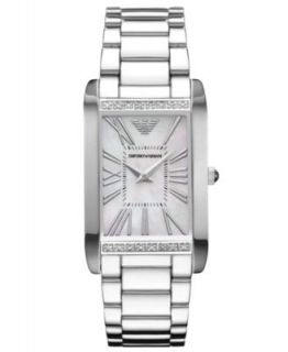 Emporio Armani Watch, Womens Diamond Accent Stainless Steel Bracelet