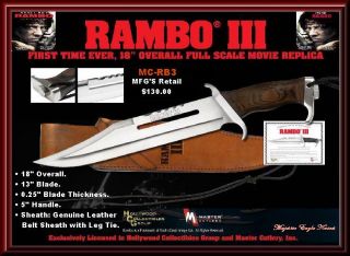 Master Cutlery Rambo lll Non Autographrd Bowie