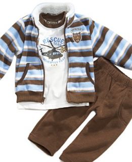 Nannette Baby Set, Baby Boy Jacket, Tee Shirt and Pant Set