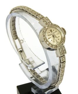 Vintage Mathey Tissot 14k Gold Diamonds Ladies Fine Wrist Watch