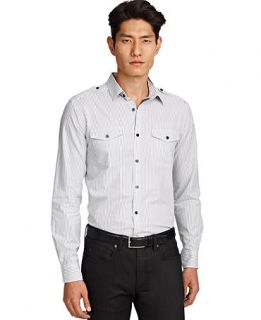 Kenneth Cole New York Shirt, Stripe Shirt   Mens Casual Shirts   