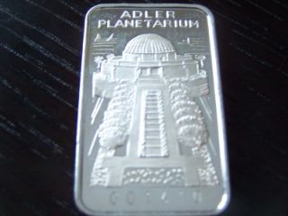 1st National Bank Adler Planetarium Chicago Silver Bar