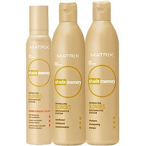 Matrix Shade Memory Restorative System Blondes   Shampoo, Conditioner