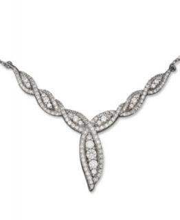 Wrapped in Love™ Diamond Necklace, 14k White Swirl Link Diamond