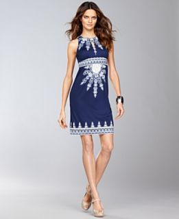 INC International Concepts Dress, Sleeveless Printed Empire Waist