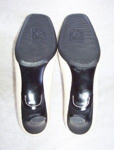 Cole Haan Maude Heel Pump Shoe Beige Leather 8B