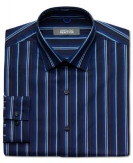 Kenneth Cole Reaction Dress Shirt, Fuschia Tonal Stripe Shirt   Mens