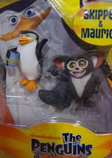 The Penguins Madagascar Skipper and Maurice Toy Figures New