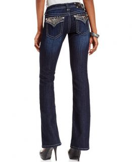Miss Me Jeans, Bootcut Dark Wash Sequins Hardware   Womens Jeans