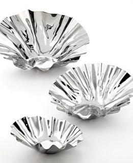 Leeber Metal Bowls, Stainless Steel Tilted Bowl Collection