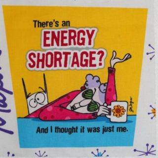 Energy Shortage Diva Sassy Saying 7 Quilt Block Square Coffee Mug Dog