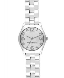 Nine West Watch, Womens Silver tone Bracelet NW 1207SVSB