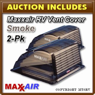Maxxair Vent Cover Smoke 2 Pack Brand New Lexan Max Air RV Trailer
