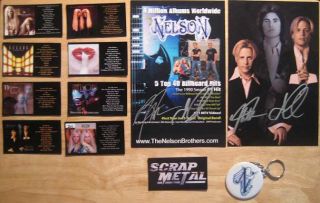 Matthew Gunnar Nelson Album Magnets Logo Key Ring and Signed Postcards