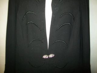 Maxie Klein Black Jacket Blazer Polyester Size 16W