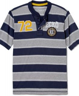 Ecko Unltd Short Sleeve Henley, 72 Rugby Henley