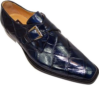 New Mauri 514 Navy All Over Alligator Shoes Sz 12