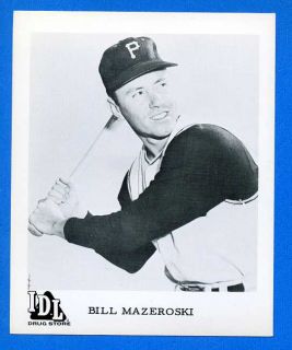 1963 IDL Drug Store Pirates Bill Mazeroski Card