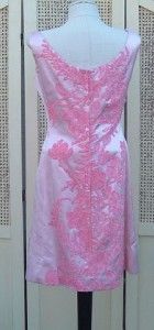 Vtg 50s Maxwell Shieff Pink Satin Wiggle Dress Jacket