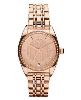 Emporio Armani Watch, Womens Rose Gold tone Stainless Steel Bracelet