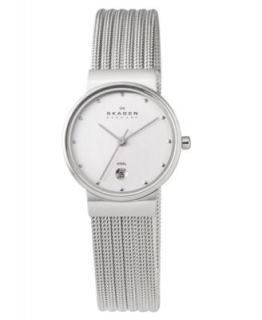 Skagen Denmark Watch, Womens Stainless Steel Stretch Mesh Bracelet