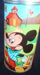 1954 Disney Mickey Mouse Tin Lunch Box Thermos