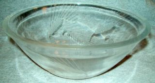 Vintage 1960s Lalique France Crystal Bowl Ceres Wheat Pattern Signed