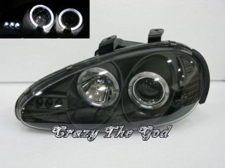 Mazda MX3 MX 3 1992 1998 92 98 Angel Eye Projector LED Headlight Black