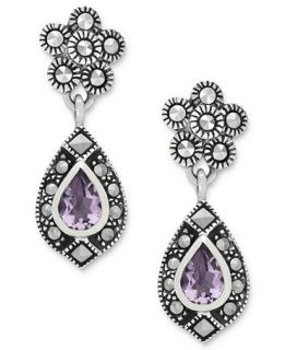 Genevieve & Grace Sterling Silver Earrings, Amethyst (5/8 ct. t.w