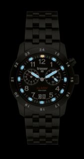 Traser H3 Big Date Pro Alarm Blue Tritium Watch